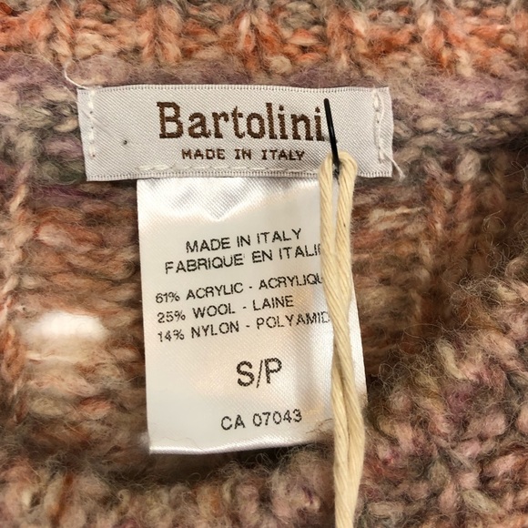 NWT Bartolini Wool Blend Multi Colour Knit Sweater Sz S - Picture 5 of 11